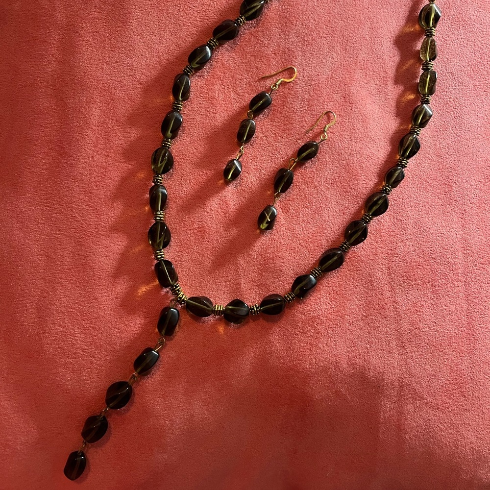 Necklace and earrings